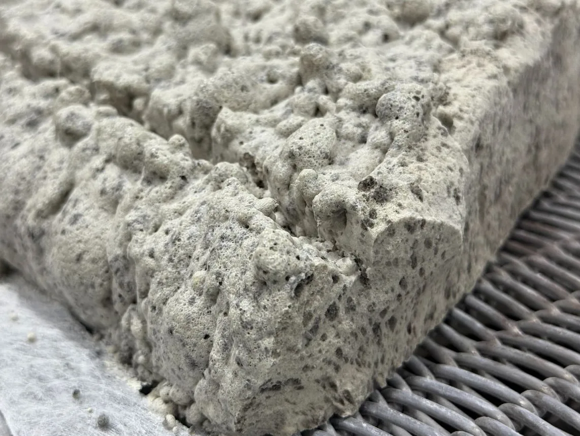 A closer look at newly produced foam glass